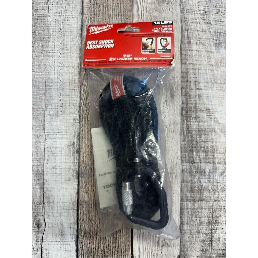 NEW Milwaukee 48-22-8817 72” Extended Reach Tool Lanyard 15 lb Locking